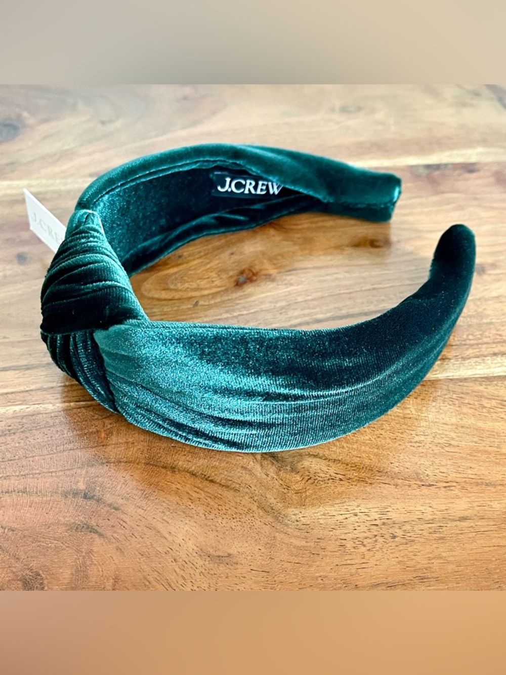J.Crew Emerald Green Velvet Turban Knot Headband NWT | Holiday Jewel Tone